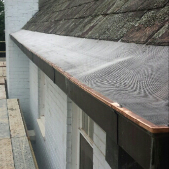 Stainless Steel Leafguard installed with Copper Trim - Ivanhoe (image)