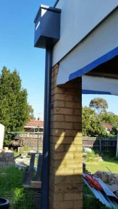 Colorbond rainhead and downpipe - Avondale Heights (image)