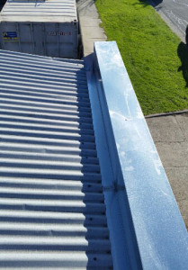 Replaced galvanised box gutter and capping installed - Kingsbury (image)
