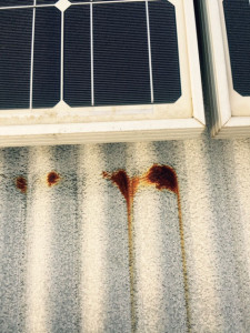 Solar Panel Causing Roof Corrosion (image)