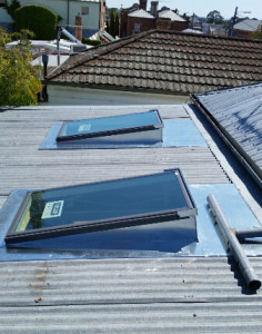 Velux FS M08 Skylights installed pitched to 15 degrees - Northcote