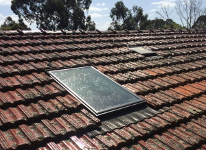 Velux M06 Skylights installed on tiled roof - Lower-Plenty