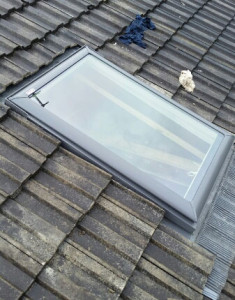 Velux VSM06 Skylight installed in tile roof (above) - FitzroyNorth