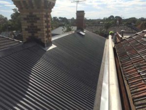 Tiled roof replaced with Colorbond & new box gutter - North Fitzroy (image)