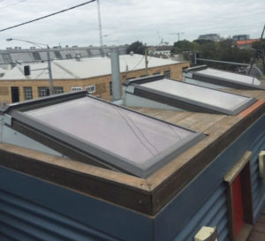 skylights reinstalled with 15 deg pitch (image)