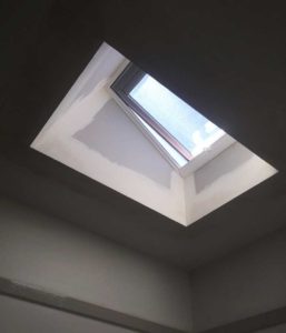 Velux openable skylight installed with shaft built by Roofrite (image)
