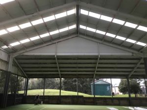 Tennis Pavillion before corrugated cladding replacement (image)