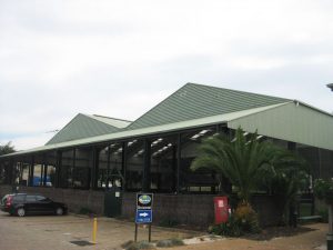Tennis Pavilion prior to corrugated cladding (image)