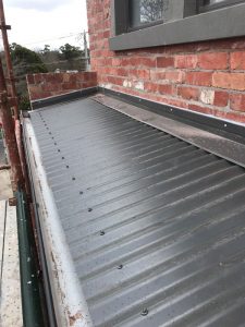 Upper storey rear verandah roof installed - Canterbury (image)