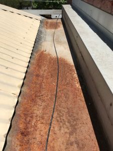 Rusted gutters repaired - Melbourne (before) (image)