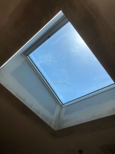 Velux blind and skylight with shaft installed (image)