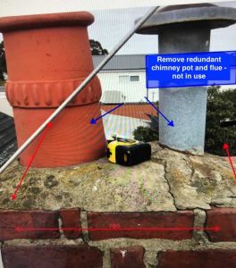 Chimney capping installed (before) - Moonee Ponds (image)