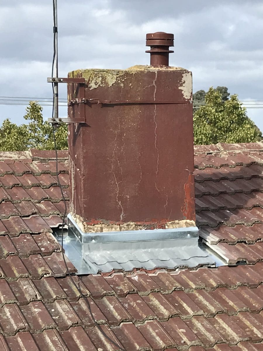 Water Ingress Through Chimney Blocked Chimney Flashing Installed