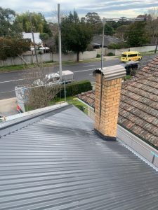 Tiles To Colorbond Metal Roof | Chimney Flashed | Mitcham | Melbourne | Roofrite