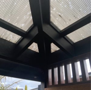 Hail damaged polycarbonate roofs replaced (Before) | Keilor | Roofrite