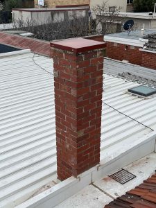 Colorbond Chimney Capping Installed | Strathmore | Roofrite