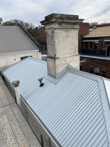 Metal Roof Replacement with Chimney Flashings | Richmond | Roofrite