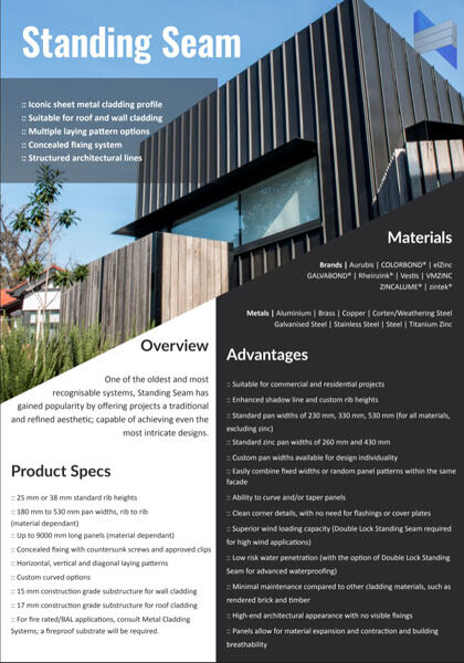 Wall Cladding Brochures | Melbourne | Roofrite